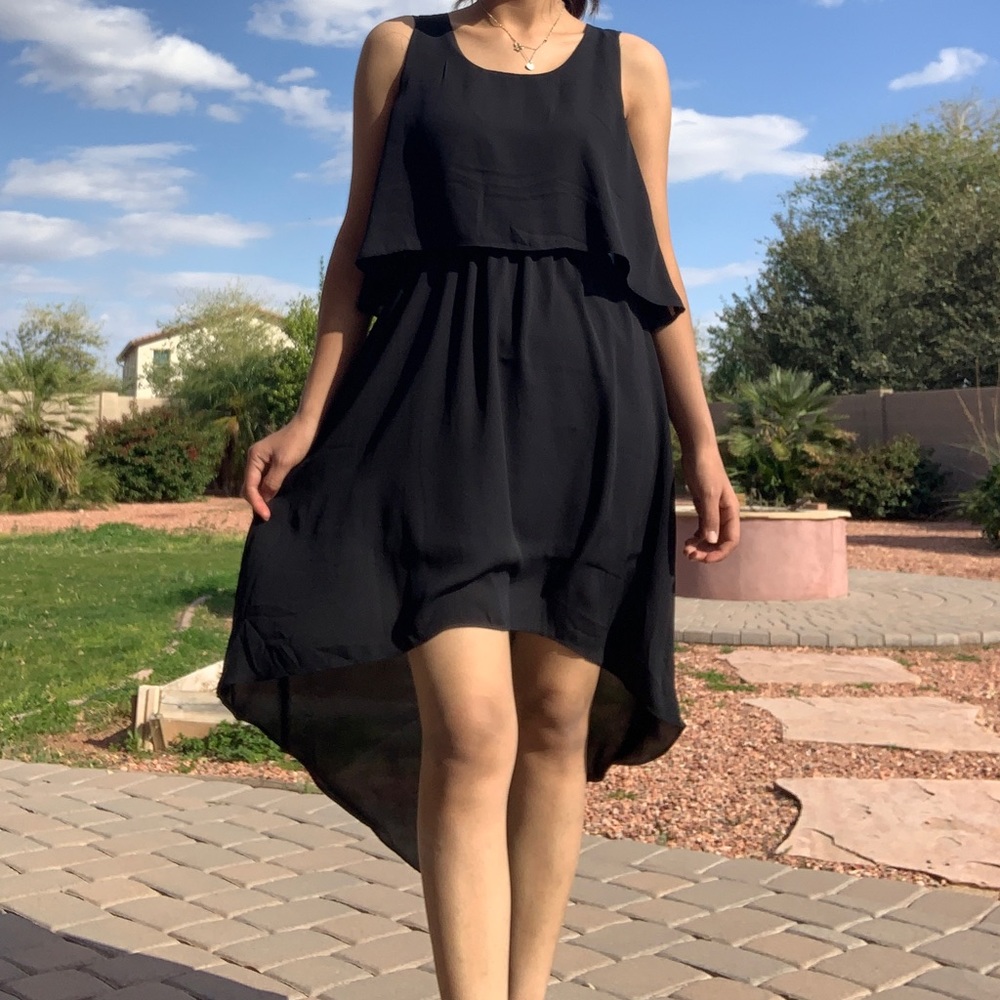 Black high low dress size medium brand Freebird